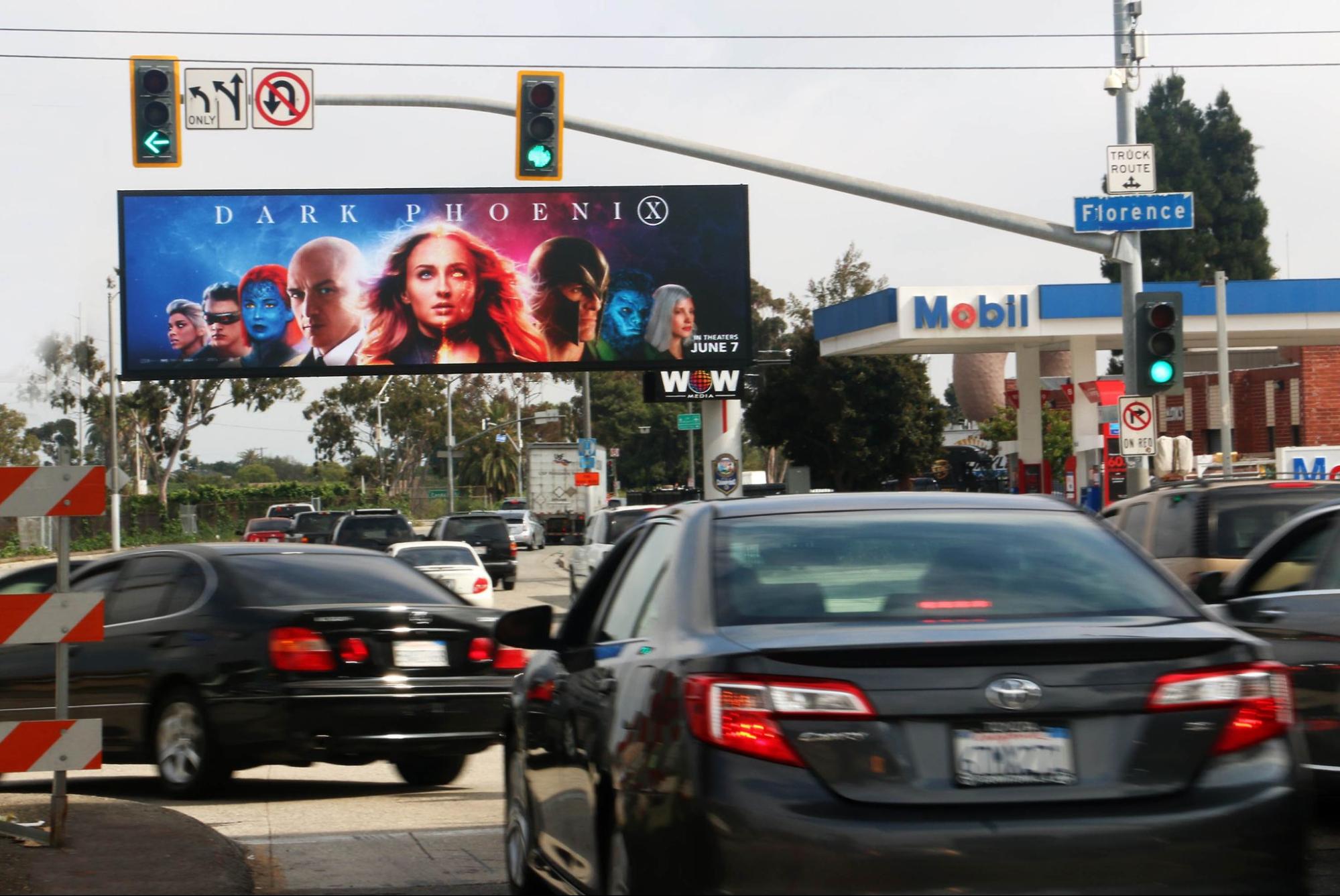 Billboards in Hollywood Los Angeles