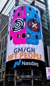NFT People on Nasdaq billboard through TPS Engage