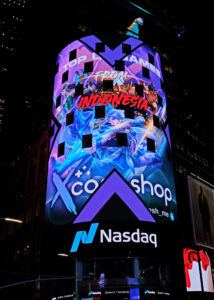 Coinshop on Nasdaq billboard through TPS Engage