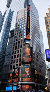 Hamster coin ad on Thomson Reuters billboard through TPS Engage