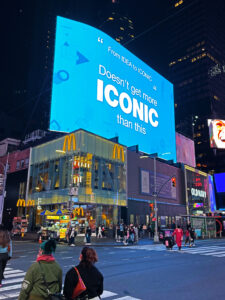 Iconic on The Beast digital billboard through TPS Engage