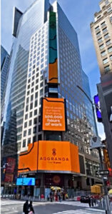 Aggranda ad on Thomson Reuters billboard through TPS Engage
