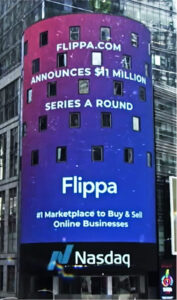 Flippa on Nasdaq billboard through TPS Engage
