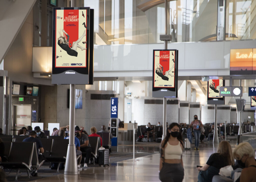 Los Angeles airport billboards with TPS Engage