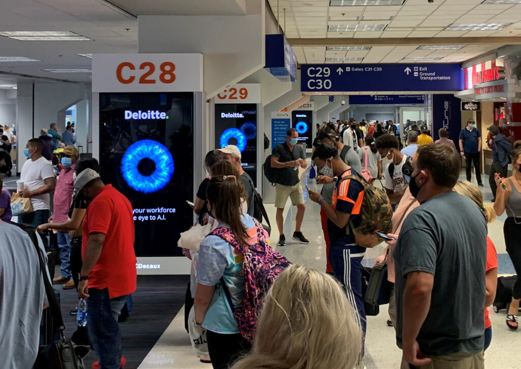 Dallas airport billboards with TPS Engage