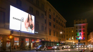 Largo di Torre Argentina digital billboard in Rome